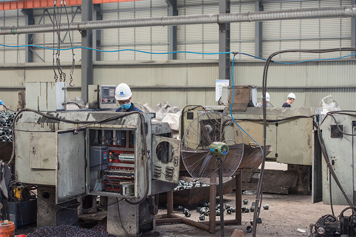 延边网架配件-锥头加工车间