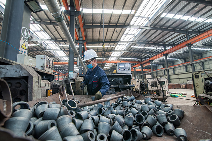 延边网架配件-锥头加工车间